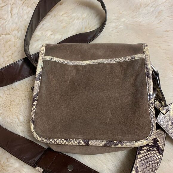 Michael Kors Brown and Snake Print Crossbody Bag - Picture 7 of 9